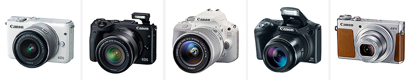 Parhaiden Canon-kameroiden luokitus