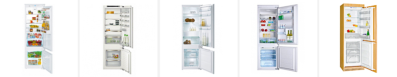 Rangering av de beste innebygde kjøleskapene