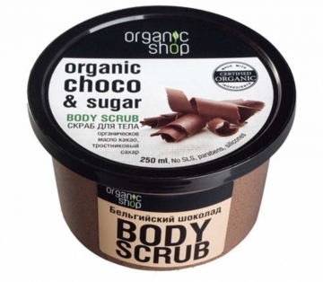 Body scrub Organic Shop Belgische chocolade