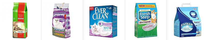 Rating of the best cat litter