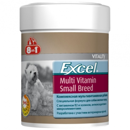  Excel de múltiples races de vitamines petites 8 en 1 per a gossos de raça petita