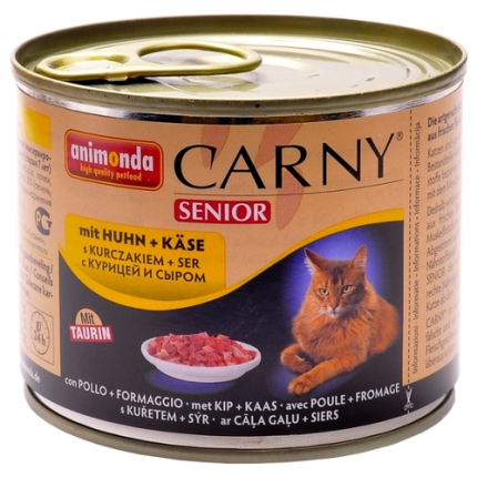 Animonda Carny Senior pentru pisici seniori cu pui și brânză