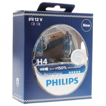 Philips Racing Vision + 150٪ H4 (P43t) 12V 60 / 55W