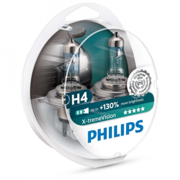 Philips X-tremeVision + 130٪ H4 3700K 60 / 55W