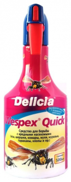 Delicia Wespex Mabilis para sa nakakainis na mga lumilipad na insekto