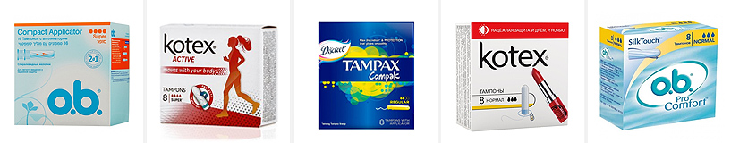 Rating of the best tampons