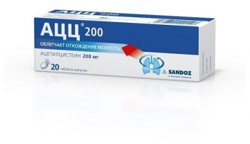 SANDOZ ACTS 200 tabletes 200 mg Nr. 20