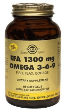 SOLGAR taukskābju komplekss 1300 omega 3-6-9 Nr. 60