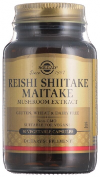 Extract de ciuperci SOLGAR Reishi, Shiitake și Meitake nr. 50